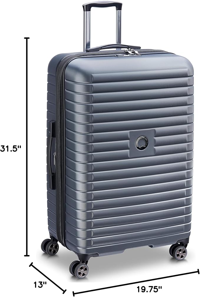 DELSEY PARIS Cruise 3.0 Hardside Expandable Luggage with Spinner Wheels, Graphite, Checked-Large 28 Inch