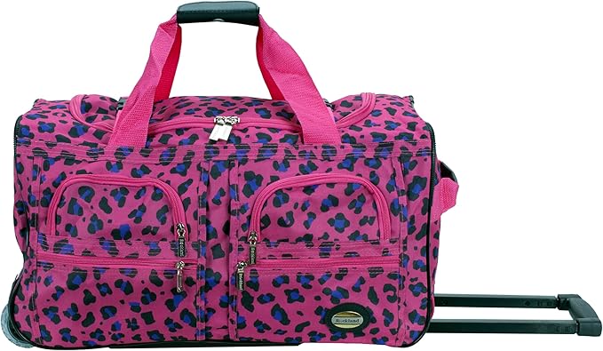Rockland Rolling Duffel Bag, Black, 22"