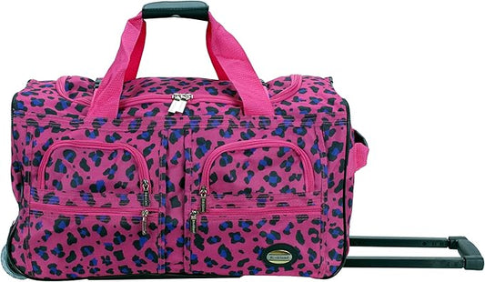 Rockland Rolling Duffel Bag, Black, 22"
