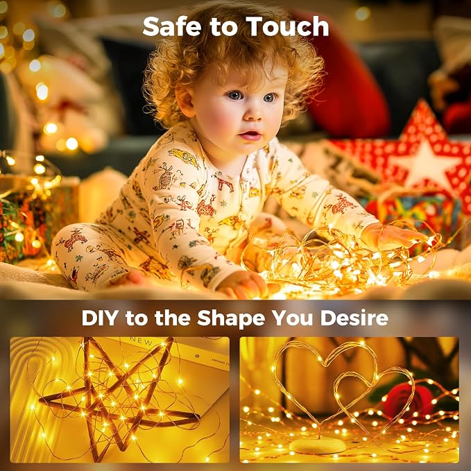 btfarm Fairy Lights Plug in with Remote, 330FT 1000 LED Twinkle Lights | Dimmable & Timer, 8 Modes String Lights, IP65 Waterproof for Bedroom Garden Christmas Decorations Indoor Outdoor, Warm White