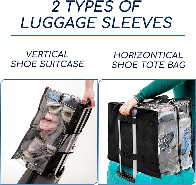 Shoe Travel Bag for 8 Pairs of Shoes - Travel Shoe Organizer - Portable Luggage Multiple Shoes Carrier Sneaker Bag - Shoe Storage Case