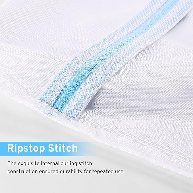 4 Pcs Mesh Laundry Bags Set for Delicates with AUTO-Lock Zipper, Lingerie Bags for Washing Delicates, Laundry Bags Mesh Wash Bags, Delicates Laundry Bag for Jeans,Blouse,Stocking,Bra(Large,20" x 16")
