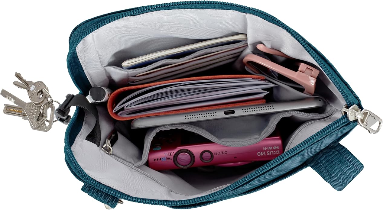 Travelon Anti-theft Classic Slim Double Zip Crossbody