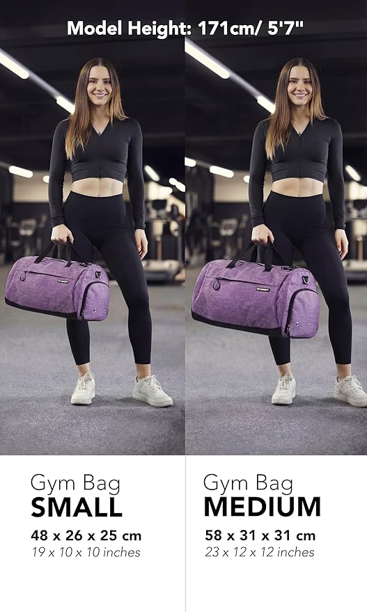 Fitgriff® Gym Bag for Men & Women with Shoe & Wet Compartment - Duffle Bag for Travel, Sports, Fitness & Workout
