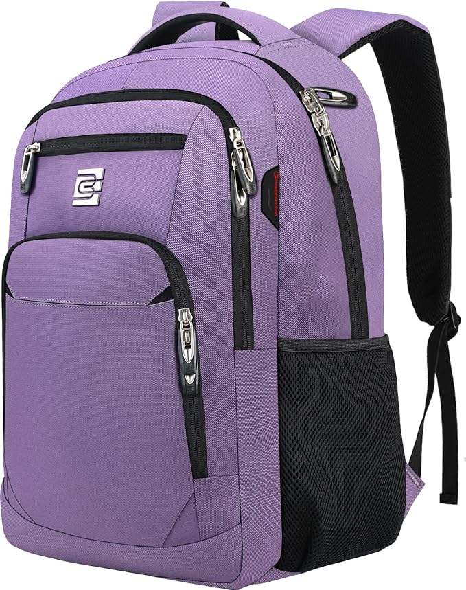 Volher Laptop Backpack,Business Travel Anti Theft Slim Durable Laptops Backpack,Water Resistant College Computer Bag for Women & Men Fits 15.6 Inch Laptop and Notebook-Purple