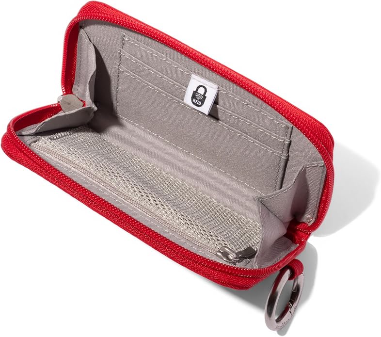 Baggallini Deluxe Card Case - Lightweight 5.5"x3.3" RFID Protected Womens Wallet Card Holder