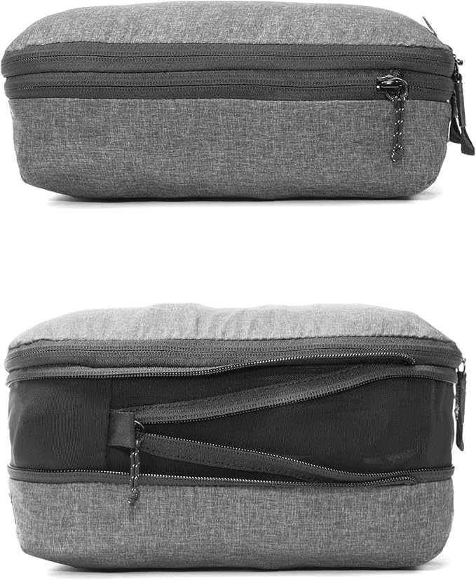 Peak Design Packing Cube, Sage, Weatherproof Luggage Cube with Dual Compartment Organization, Expansion and Compression, Zipper Opening, Travel Organizer for Men and Women, Size M