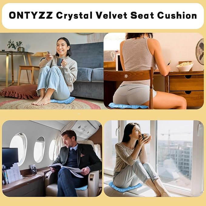 ONTYZZ Inflatable Seat Cushion Lightweight Airplane Seat Cushion Stadium Seat Travel Cushion for Climbing Hiking Office Airplane