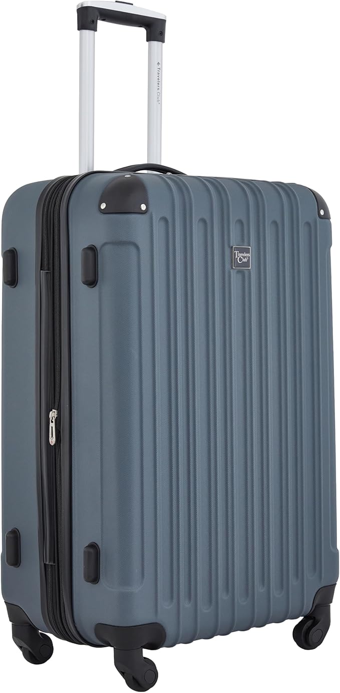Travelers Club Midtown Hardside 4-Piece Luggage Travel Set, Slate
