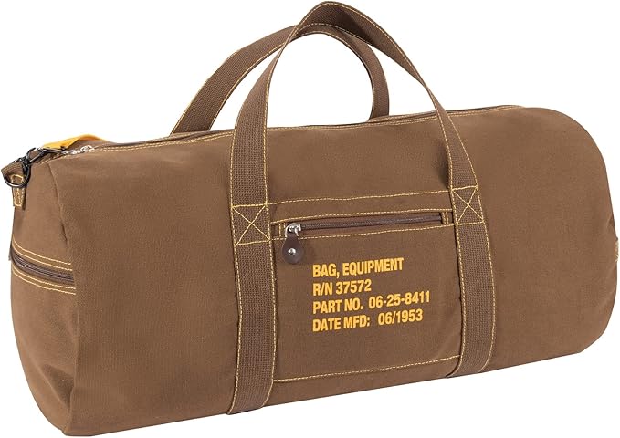 Rothco Canvas Equipment Duffle Bag – Travel & Gym Bag with Heavyweight Cotton Canvas Material – Great for Storing Gear, Clothing, and More