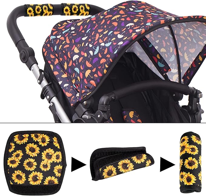 3 Pcs a Set, Comfort Neoprene Handle Wraps/Grip/Identifier for Travel Bag Luggage Suitcase Baby Carriage