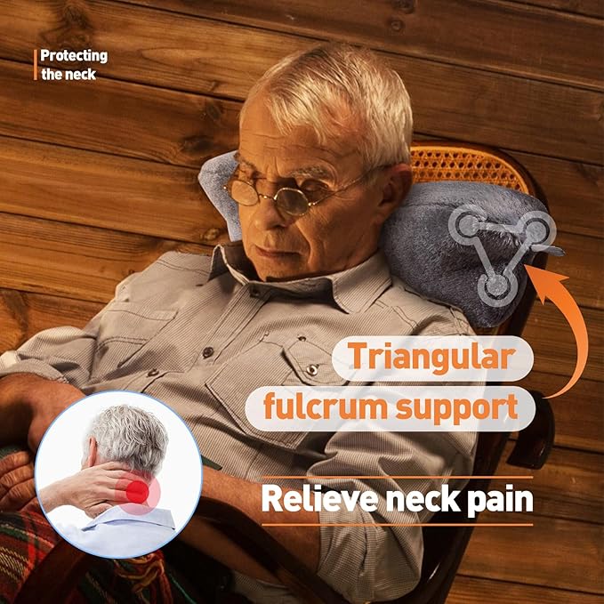 Recliner Headrest Pillow, Head Pillow for Recliner Chair, Sofa, Couch Neck Pillow,Pain Relief Bone Pillow for Sleeping with Adjustable Strap
