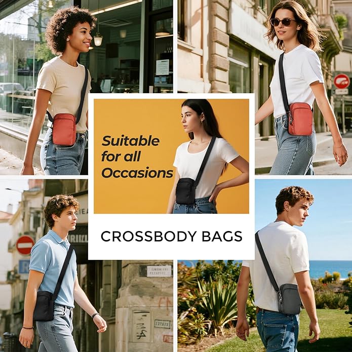 BROADREAM Small Sling Bag for Men, Anti-Theft Crossbody Sling Backpacks for Women - Mini Shoulder Chest Bag for Travel