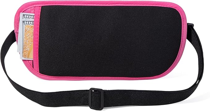 Travel Money Belt - Slim Passport Holder Travel Wallet with RFID Blocking Travel Pouch Undercover Fanny Pack for Women