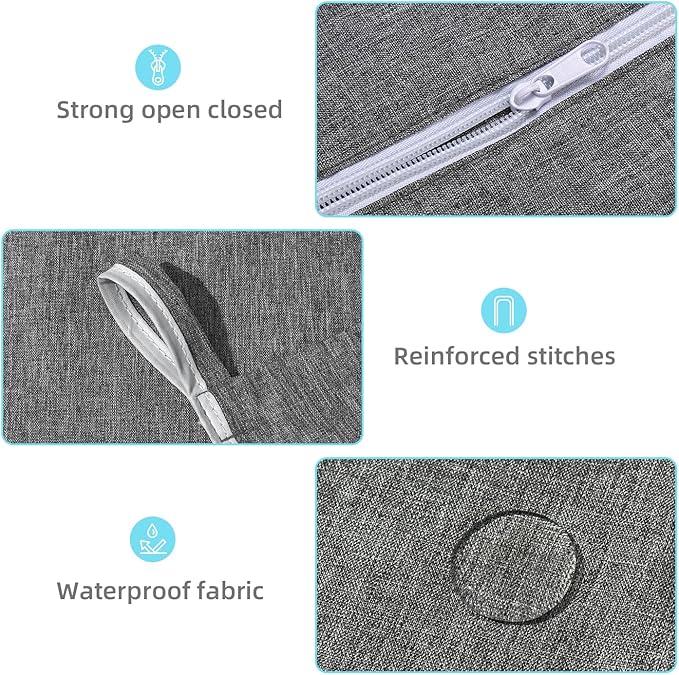 KEEPJOY 2Pack Space-Saving Hanging Laundry Bag, Door Laundry Hamper with 2 Different Types of Hooks, 30x20 Inch Oxford Fabric Laundry Storage Bag for Dirty Clothes (Grey-2Pack)