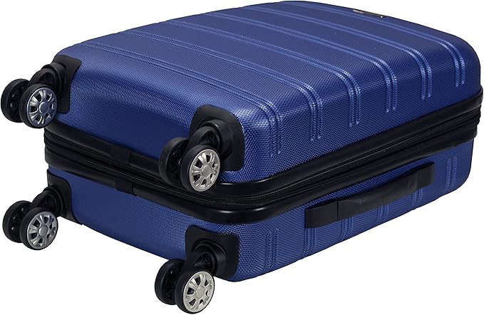 Rockland Melbourne Hardside Expandable Spinner Wheel Luggage, Blue, 3-Piece Set (20/24/28)