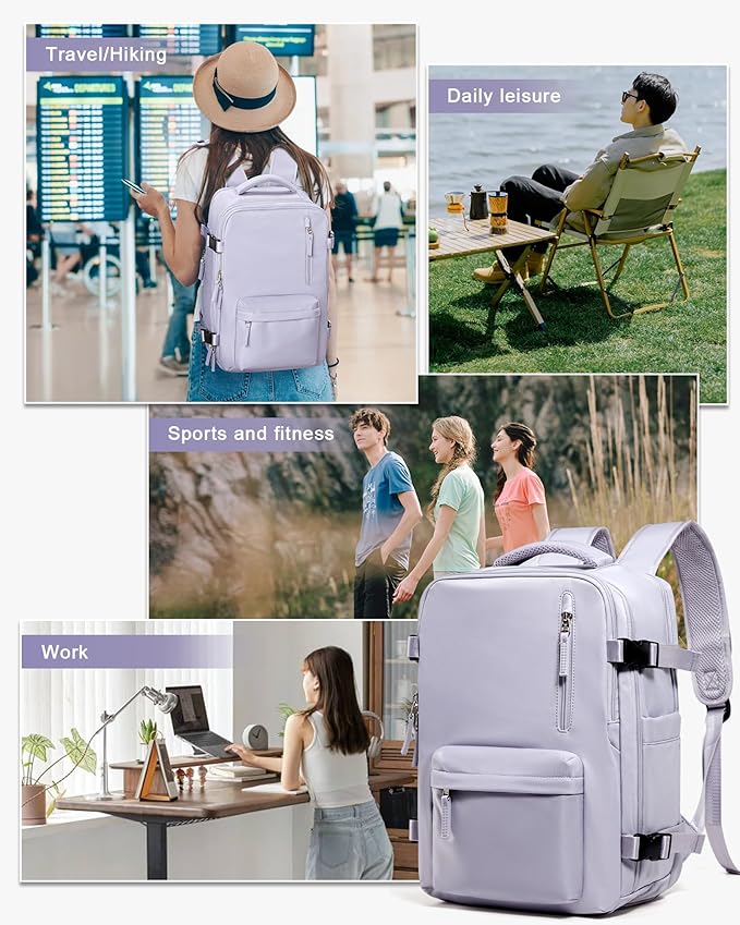 WONHOX Large Travel Backpack Carry on Flight Approved Laptop Work Business Backpack for Women Men Mochila de Viaje