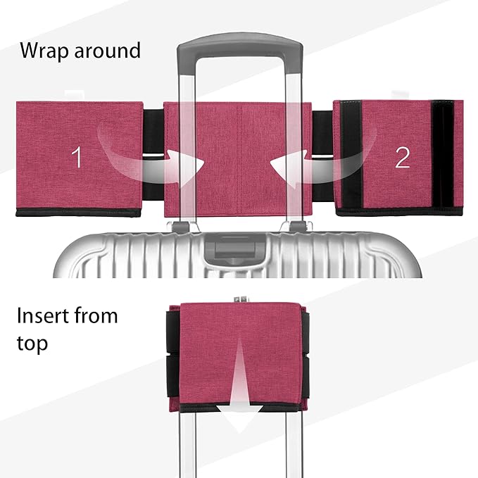 Luggage Cup Holder Attachment. Hands-Free Beverage Carrier for Coffee Mugs and Bottles, Fits Suitcase and Roll-On Handles. Must-Have Travel Accessory, Ideal Gift for Travelers and Flight Attendants.