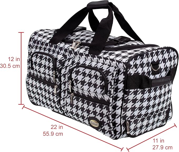 Rockland Rolling Duffel Bag, Black, 22"