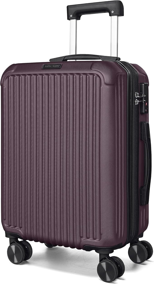 LIGHT FLIGHT Carry On Luggage 22x14x9 Airline Approved, Durable Hard Shell Carry On Suitcases with Wheels, Expandable Hardside Lightweight Travel Luggage with TSA Lock, Lilac