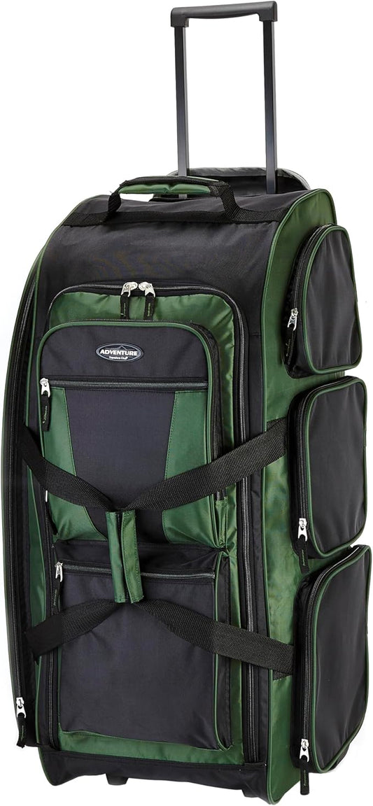 Travelers Club Xpedition 30 Inch Multi-Pocket Upright Rolling Duffel Bag