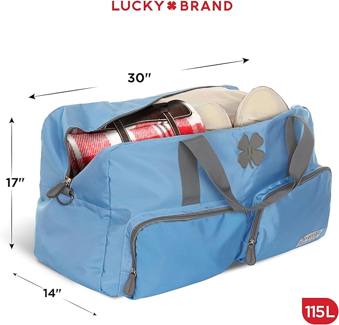 Lucky Travel Duffel Bags 115L, Gym Bag, Travel Bag & Large Duffle Bag for Men, Foldable Overnight Weekender Bags for Women & Men with Adjustable Shoulder Strap,