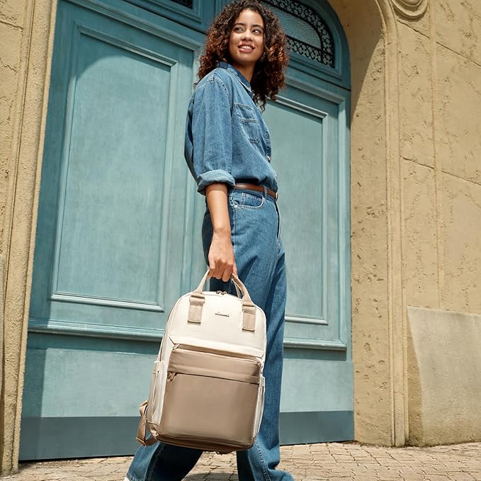 LOVEVOOK Laptop Backpack for Women Men 15.6 Inch Laptop Bag with USB Port Fashion Waterproof Backpacks Teacher Nurse Stylish Travel Bags Vintage Daypacks Bookbag for College School Work