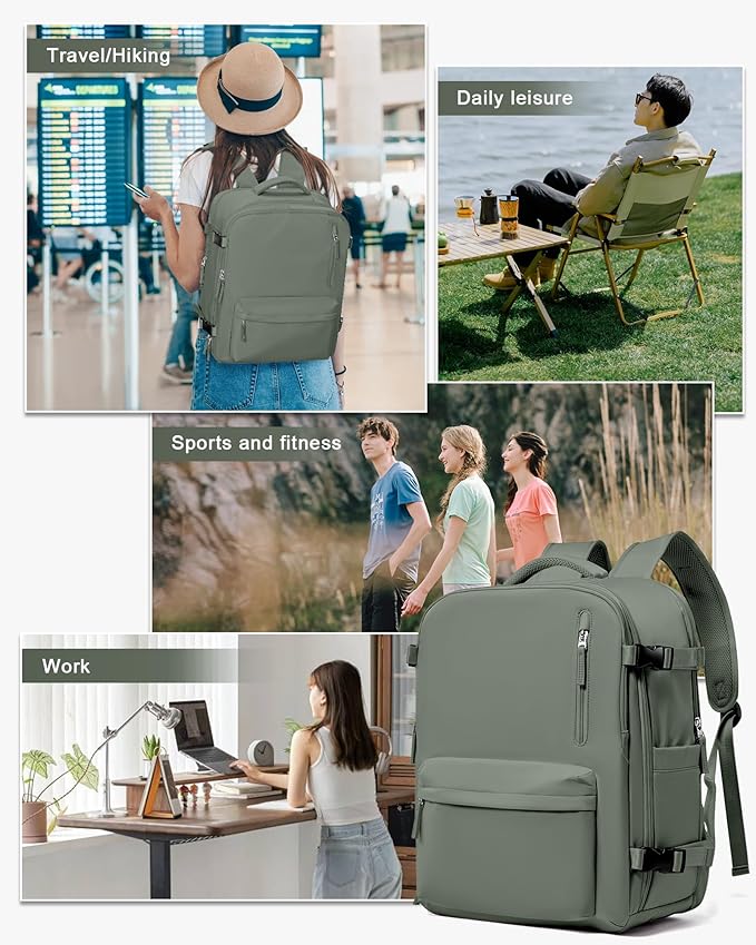 WONHOX Large Travel Backpack Carry on Flight Approved Laptop Work Business Backpack for Women Men Mochila de Viaje
