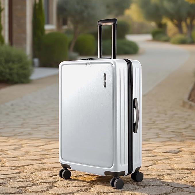 24 Inch Luggage with Spinner Wheels, Hard Shell Suitcase with TSA Locks for Luggage, Travel Large Suitcase, Expandable Hard Shell Suitcases, White