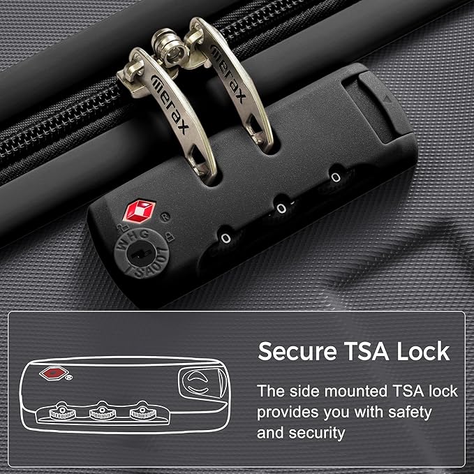 4-Piece Luggage Set, Suitcase with TSA Lock Travel Duffel Bag Wet-Dry Toiletry Bag, Grey