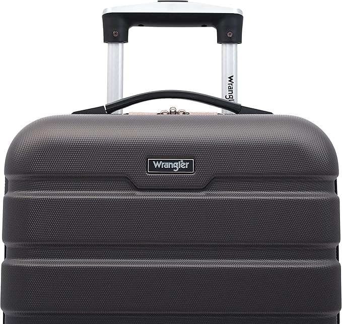 Wrangler 22" Hardside Spinner Carry-On Luggage, Charcoal