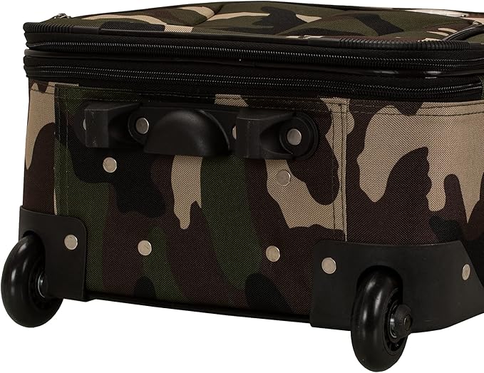 Rockland Journey Softside Upright Luggage Set, Expandable, Camouflage, 4-Piece (14/19/24/28)
