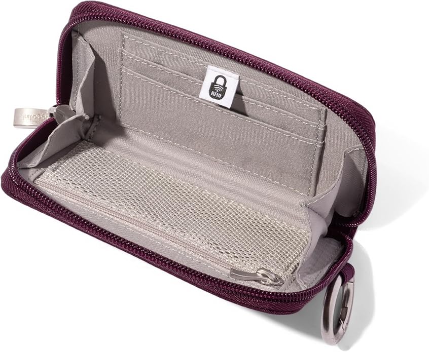 Baggallini Deluxe Card Case - Lightweight 5.5"x3.3" RFID Protected Womens Wallet Card Holder