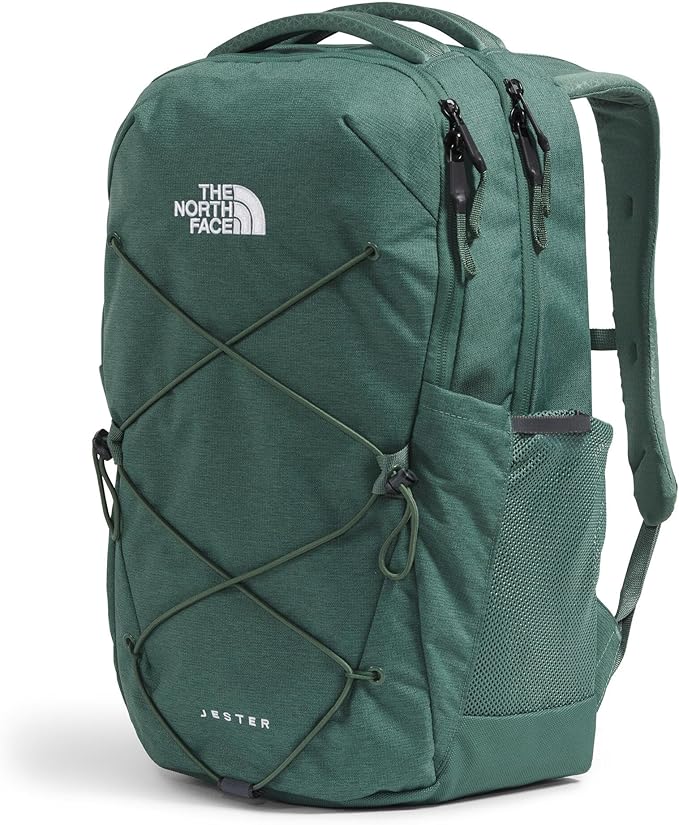 The North Face Women's Jester Everyday Laptop Backpack - Commuter Travel Bag, Laptop Sleeve, Water-Repellent, Duck Green Dark Heather, One Size