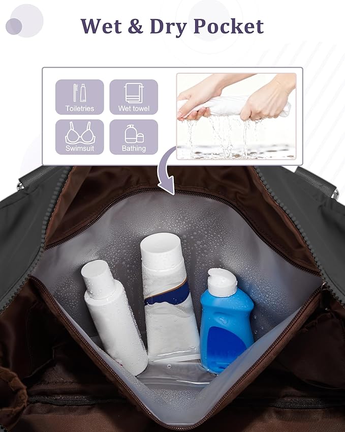 Gym Bag Womens,Travel Duffel Carry on Bag Sport Tote Bag Weekend Overnight Bag