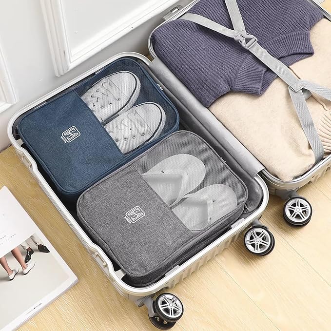 Shoe Bags - Portable Waterproof Organizer, Holds 3-4 Pairs, Travel Essentials