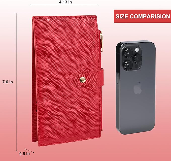 Travelambo RFID Wallet Women Large Size Bifold Multi Card Wallet Case with Zipper Pocke Credit Card Holder for Women