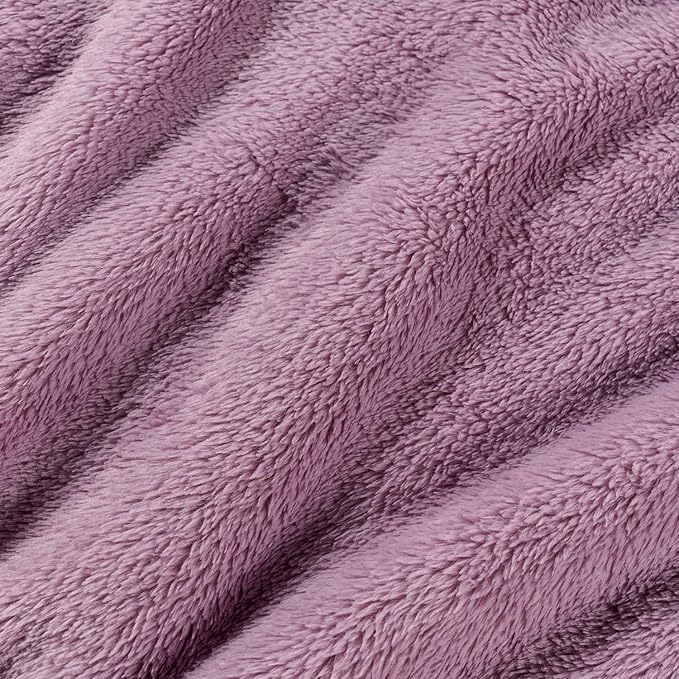 Berkshire Blanket Primalush™ Wearable Blanket, Cozy Loungewear Pocketed Plush Cape Wrap for Adults & Teens(Purple, One Size 58"X64")