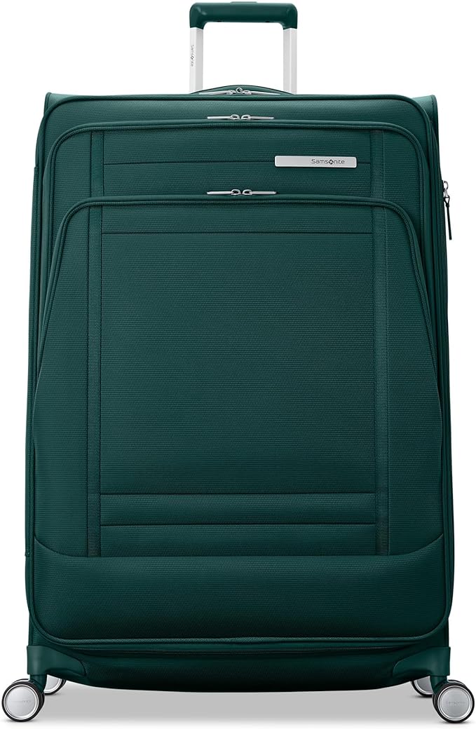 Samsonite UpLIFT Lightweight Large Checked Softside Luggage with Spinner Wheels - Expandable - Airline-Approved, Polyester Soft Suitcase for Ultra Light Travel - Emerald Green