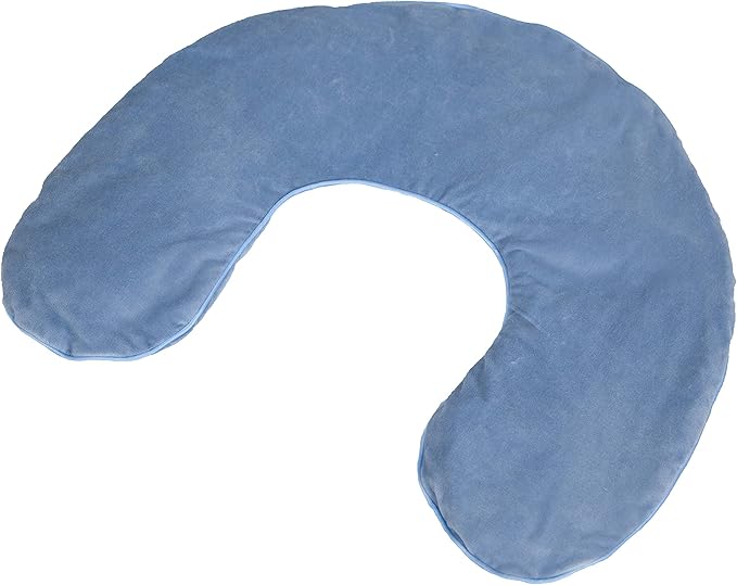 DreamTime Microwaveable Crescent Wrap with Aromatherapy, Heating Pad for Neck and Shoulders, Neck Wrap with Soothing Lavender, Lemongrass, and Chamomile Herbs for Natural Stress Relief, Blue