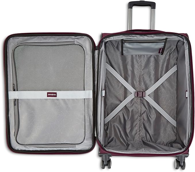 Samsonite Ascella 3.0 Softside Expandable Luggage with Spinner Wheels, CO EXP Spinner, Light Plum