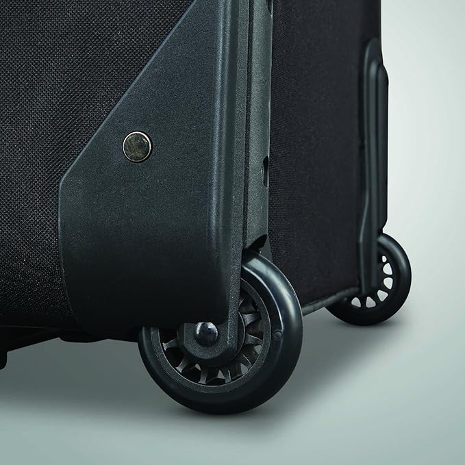 American Tourister Fieldbrook XLT Softside Upright Luggage, Black, 4-Piece Set (BB/DF/21/25)