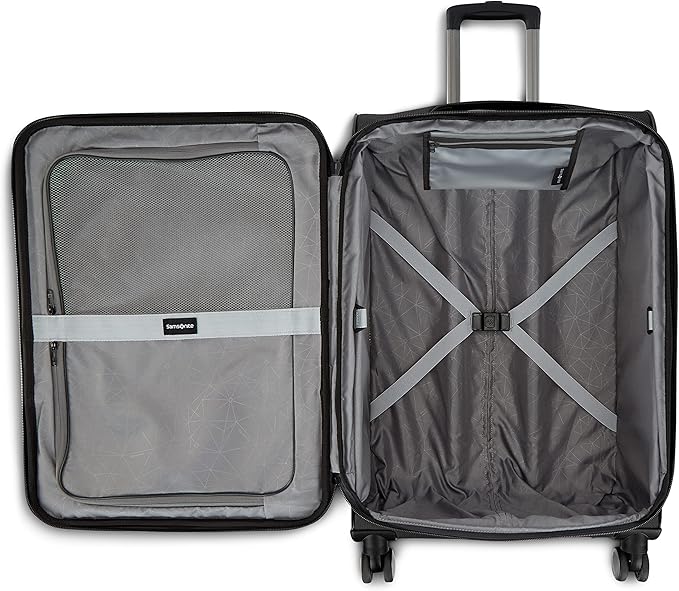 Samsonite Ascella 3.0 Softside Expandable Luggage with Spinner Wheels, 3-Piece Set (20/25/28), Black
