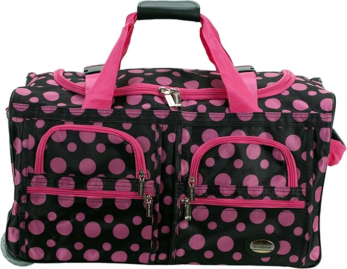 Rockland Rolling Duffel Bag, Black, 22"