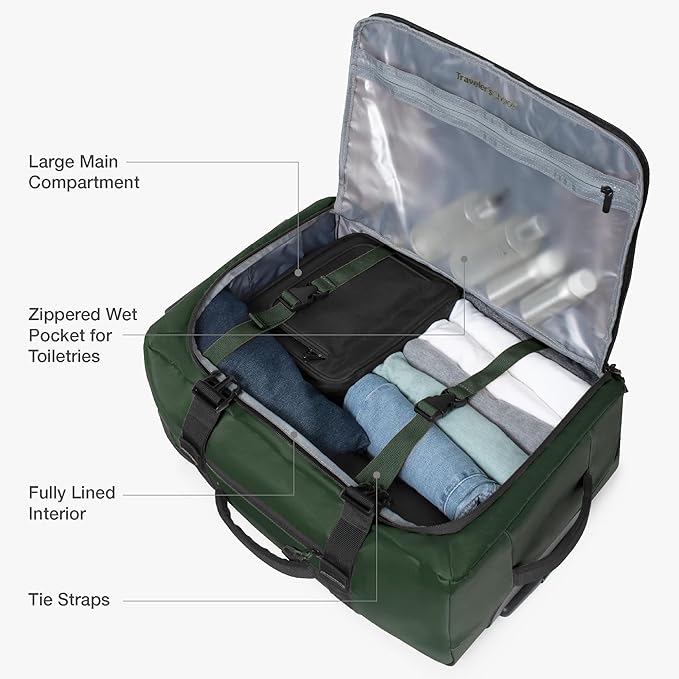 Traveler's Choice Softside Upright Wheeled Duffel Bag