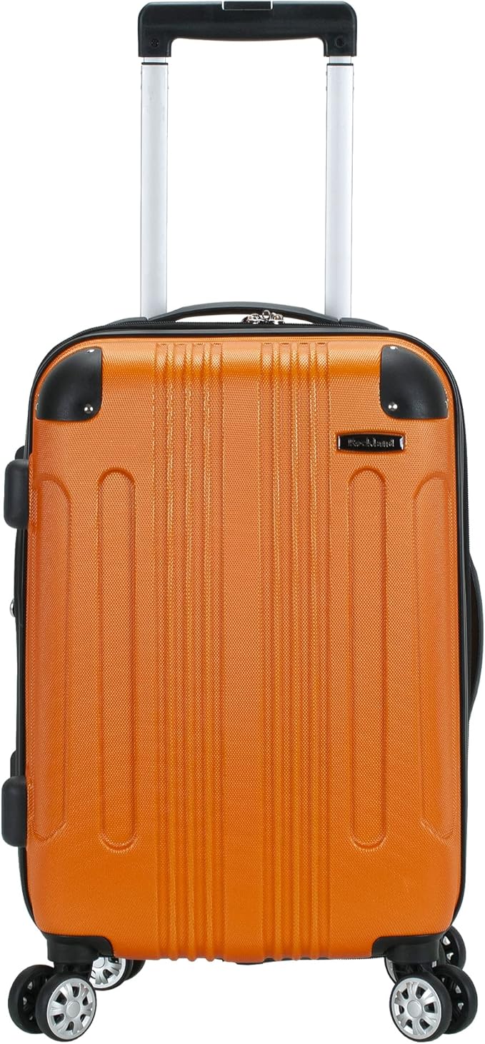 Rockland London Hardside Spinner Wheel Luggage, Orange, 3-Piece Set (20/24/28)