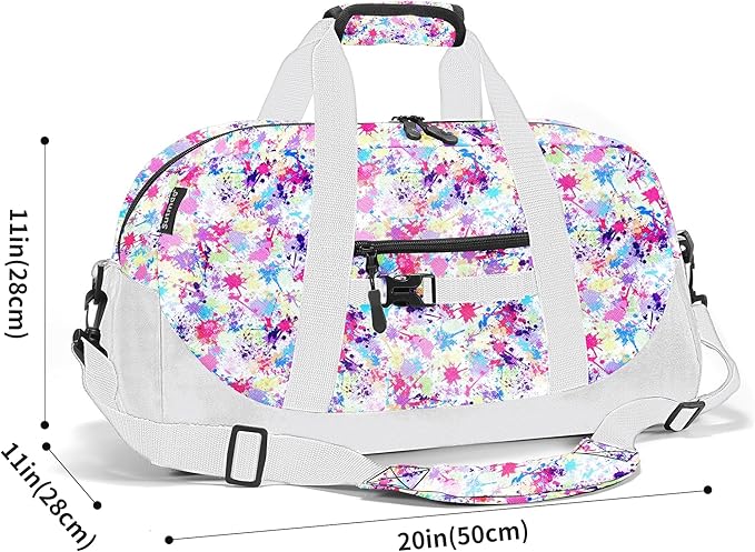 Stumdo Kids Overnighter Duffel Bags for kids, Carry-On Size & Ideal for School Practice or Overnight Travel Weekender Tote for Travel Gym Sport bag for Boys & Girls (11chua)