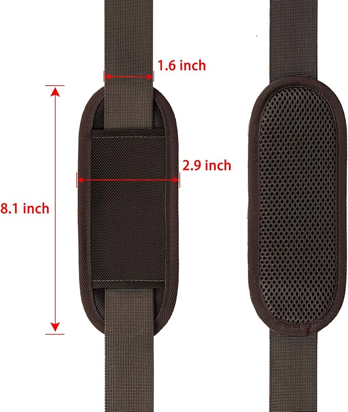 Taygeer Replacement Bag Strap, Universal Adjustable Shoulder Strap Belt with Hook Breathable Non-Slip Pad, Fit Luggage Canvas Tool Satchel Makeup Handbag Duffle Bag Briefcase, Brown