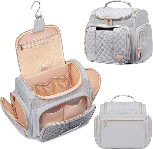 Large Toiletry Bag for Women Men,Bathroom Bag,Water Resistant Shower Bag,Makeup Bag,Portable Shower Caddy for College Dorm,Hanging Travel Toiletry Bag with Transparent Waterproof Phone Pocket