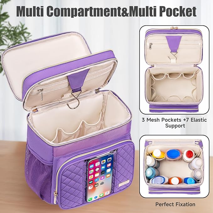 Large Toiletry Bag for Women Men,Bathroom Bag,Water Resistant Shower Bag,Makeup Bag,Portable Shower Caddy for College Dorm,Hanging Travel Toiletry Bag with Transparent Waterproof Phone Pocket